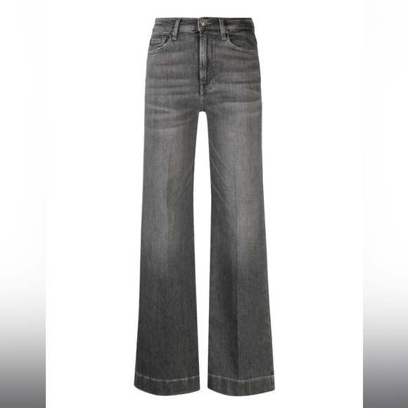 7 For All Mankind Ginger Wide-Leg Flare Jeans - Grey - Picture 12 of 13